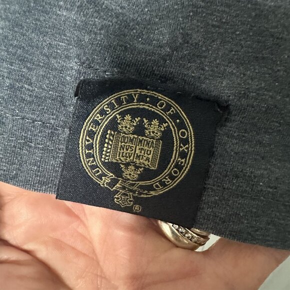 University of Oxford T Shirt Mens Medium Gray Rugby Team Graphic - Picture 4 of 6